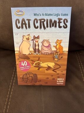 Think! Cat Crimes Logic Game - Blue and Brown Box